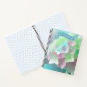 パステルカラー色彩の鮮やかオルセンシアフラワー、バイブル・バース ノートブック (内部)