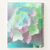 パステルカラー色彩の鮮やかオルセンシアフラワー、バイブル・バース ノートブック (裏面)