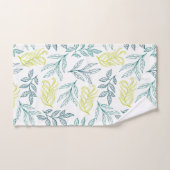 パステルカラー葉 バスタオルセット (ハンドタオル)