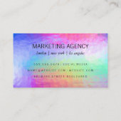 パステルカラー虹の背景 名刺 (裏面)