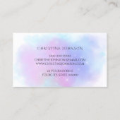 パステルカラー蝶の髪と爪、 ネイル 名刺 (裏面)