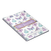 パステルカラー蝶ジャーナルスパイラルノート ノートブック (右側)