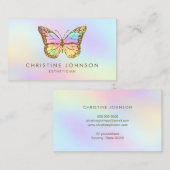 パステルカラー蝶 名刺 (正面/裏面)