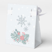 パステルカラー雪の冬のバニーベビーシャワー フェイバーボックス (裏面サイド)