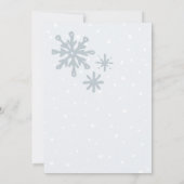 パステルカラー雪の冬のバニーベビーシャワー 招待状 (裏面)