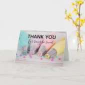 パステルカラー飾ケーキのツール カード (黄色い花)