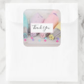 パステルカラー飾ケーキのツール スクエアシール (バッグ)