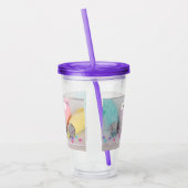 パステルカラー飾ケーキの工具写真 アクリルタンブラー (左)