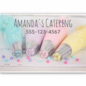 パステルカラー飾ケーキの工具写真 シール (正面)