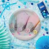 パステルカラー飾ケーキの工具写真 ペーパープレート (パーティー)