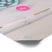 パステルカラー飾ケーキの工具写真 ポスター (角)