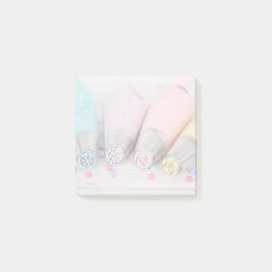 パステルカラー飾ケーキの工具写真 ポストイット (正面)