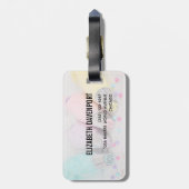 パステルカラー飾ケーキの工具写真 ラゲッジタグ (裏面縦)