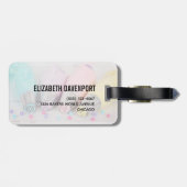 パステルカラー飾ケーキの工具写真 ラゲッジタグ (裏面横)