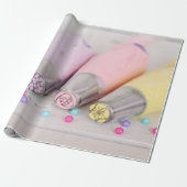 パステルカラー飾ケーキの工具写真 ラッピングペーパー (アンロールド)