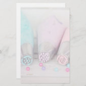 パステルカラー飾ケーキの工具写真 便箋 (正面/裏面)