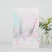 パステルカラー飾ケーキの工具写真 便箋 (スタンド正面)