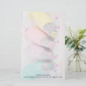 パステルカラー飾ケーキの工具写真 便箋 (スタンド正面)