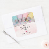 パステルカラー飾ケーキズツールキッチン スクエアシール (封筒)