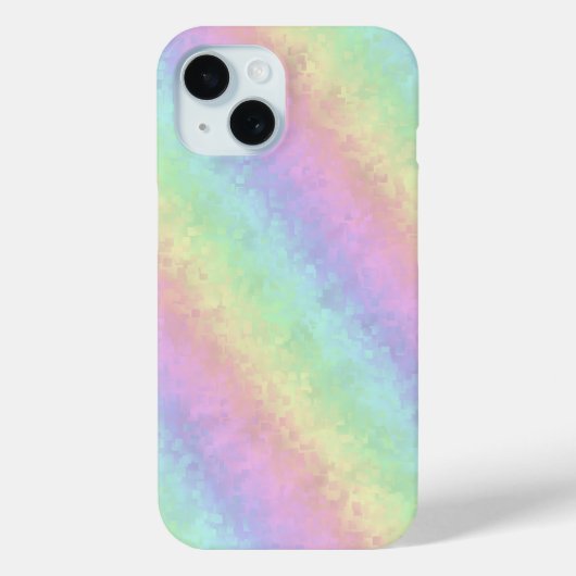 パステルカラー3Dレインボーアートのブロック Case-Mate iPhoneケース (裏面)