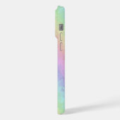 パステルカラー3Dレインボーアートのブロック iPhoneケース (左側面)
