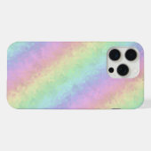 パステルカラー3Dレインボーアートのブロック iPhoneケース (裏面横)