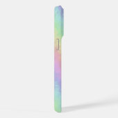 パステルカラー3Dレインボーアートのブロック iPhoneケース (右側面)
