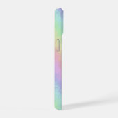 パステルカラー3Dレインボーアートのブロック iPhone 15ケース (右側面)