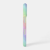 パステルカラー3Dレインボーアートのブロック iPhone 16ケース (右側面)