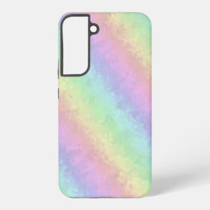 パステルカラー3Dレインボーアートのブロック SAMSUNG GALAXY S22+ケース