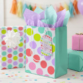 パステルカラー おしゃれ 誕生日 記念日 贈り物 ミディアムペーパーバッグ
