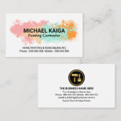 パステルカラー(ばちゃばちゃ)跳ねるホームリモデリング 名刺 (正面/裏面)