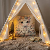 パステルカラー キュート ユニコーン 母娘デュオ ベージュ クッション