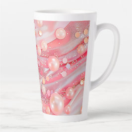 パステルカラー ギラギラパールプリント カフェラテマグ