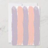 パステルカラー ニュートラル ワイルドフラワー ベビーシャワー 招待状 (裏面)