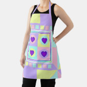 パステルカラー&パープルハートのビート エプロン (インサイチュ)