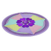 パステルカラー&パープルハートのビート カッティングボード (角)