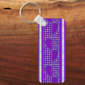 パステルカラー&パープルハートのビート キーホルダー (正面)