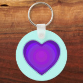 パステルカラー&パープルハートのビート キーホルダー (正面)