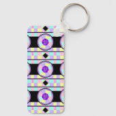 パステルカラー&パープルハートのビート キーホルダー (裏面)