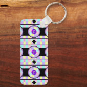 パステルカラー&パープルハートのビート キーホルダー (裏面)