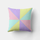 パステルカラー&パープルハートのビート クッション (裏面)