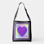 パステルカラー&パープルハートのビート クロスボディバッグ (裏面)