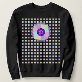 パステルカラー&パープルハートのビート スウェットシャツ