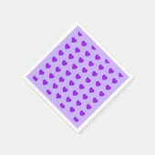 パステルカラー&パープルハートのビート スタンダードカクテルナプキン (角)