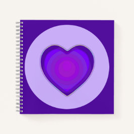 パステルカラー&パープルハートのビート ノートブック