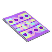 パステルカラー&パープルハートのビート ノートブック (右側)