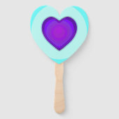 パステルカラー&パープルハートのビート ハンドファン (正面)