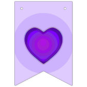 パステルカラー&パープルハートのビート バンティングフラッグ (第2の旗)