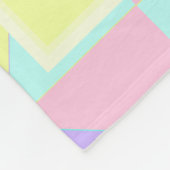 パステルカラー&パープルハートのビート フリースブランケット (角)